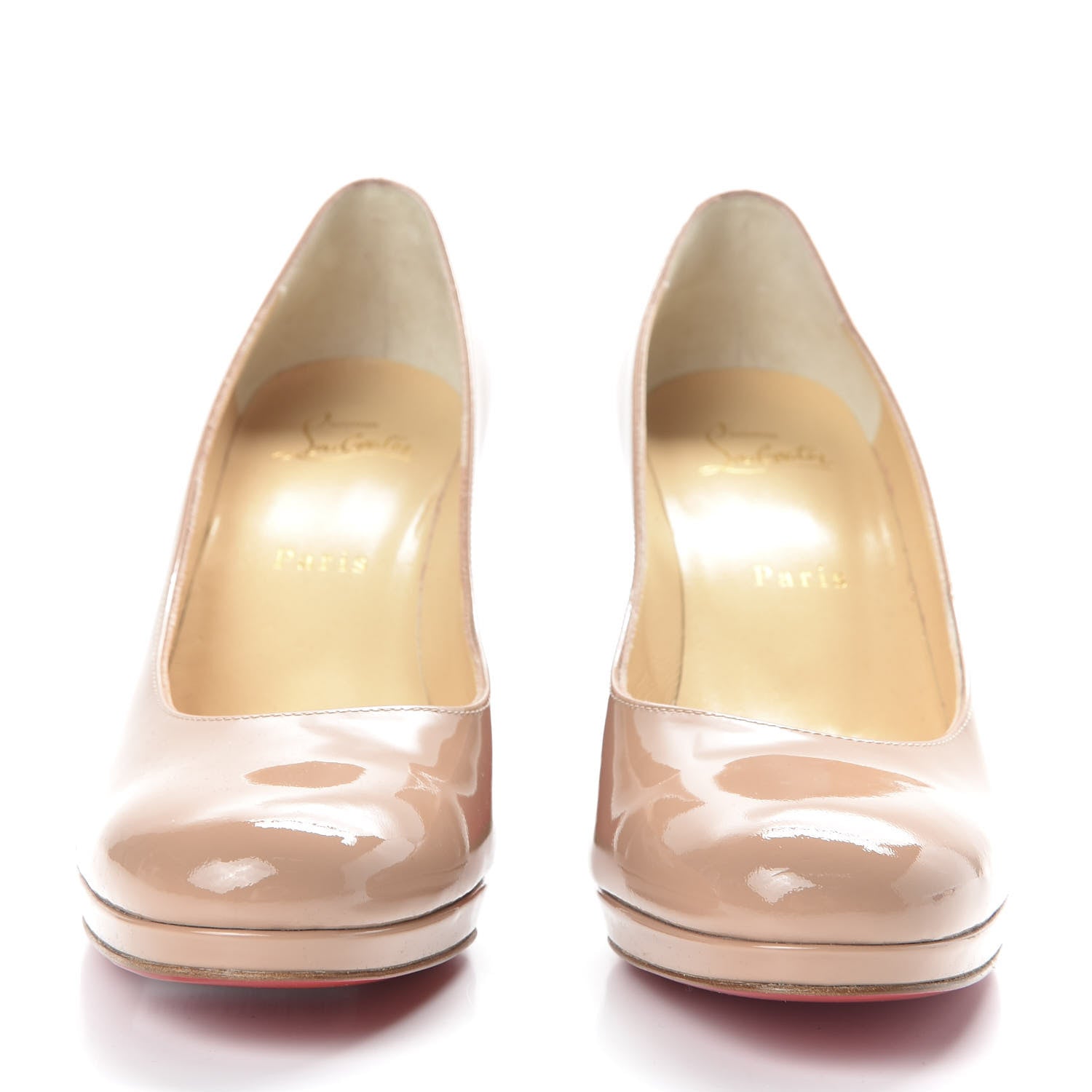 Christian Louboutin Patent Kabetts 100 Pumps 38.5 Nude 2 of 8