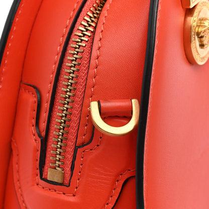 Versace Calfskin Small Medallion Tribute Bowling Bag Orange 10 of 13