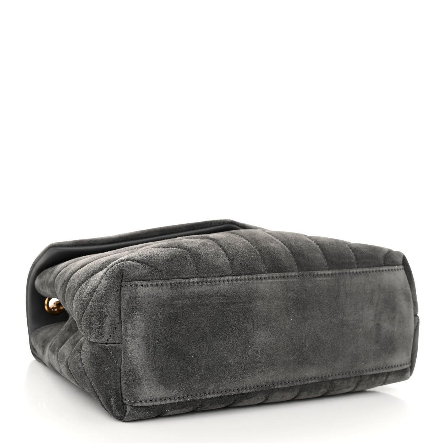 Suede Calfskin Y Quilted Monogram Small Loulou Chain Satchel Storm