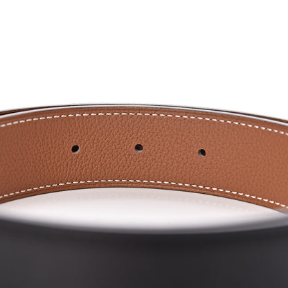 Hermes Box Togo 32mm H Belt 85 Black Gold 5 of 7
