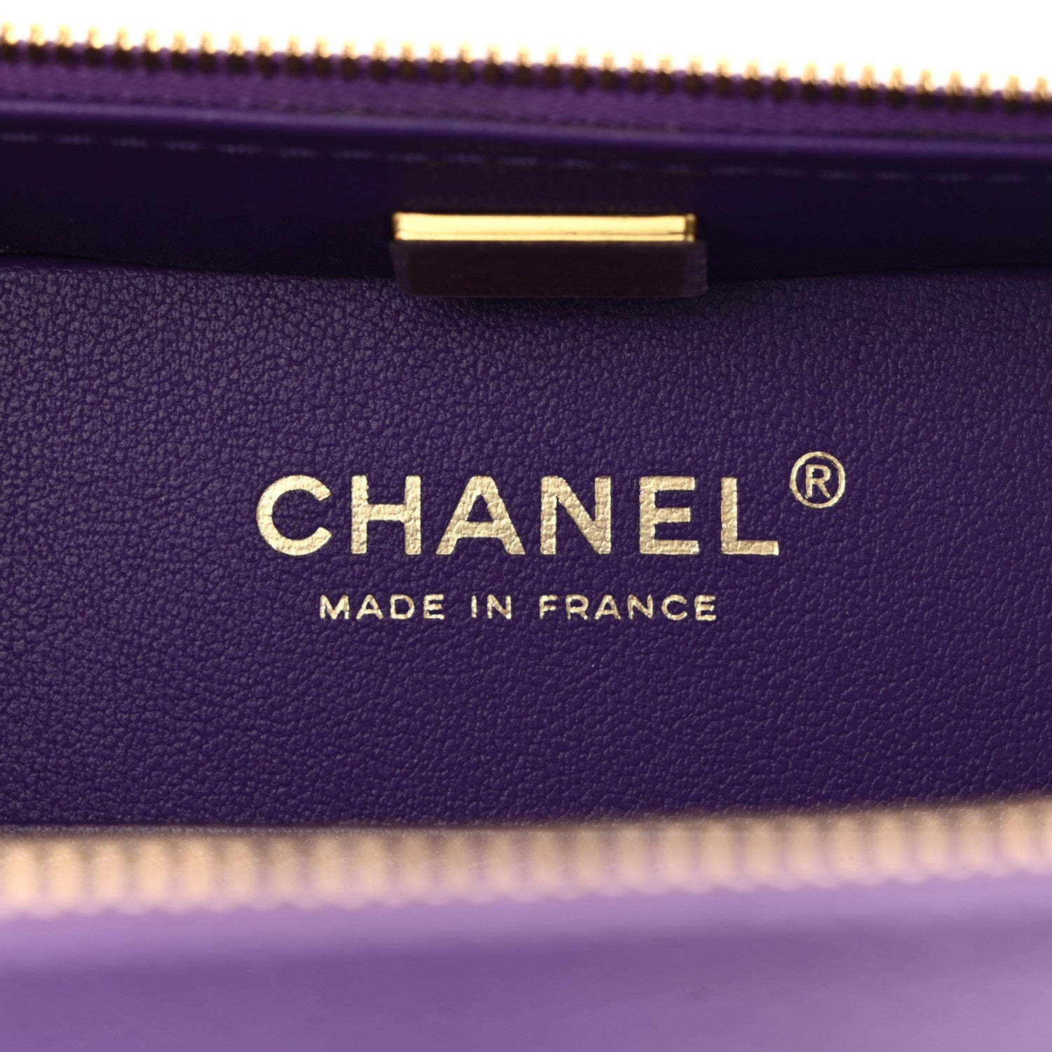 Chanel Lambskin Quilted Top Handle Small Vanity Case Purple 6 of 11