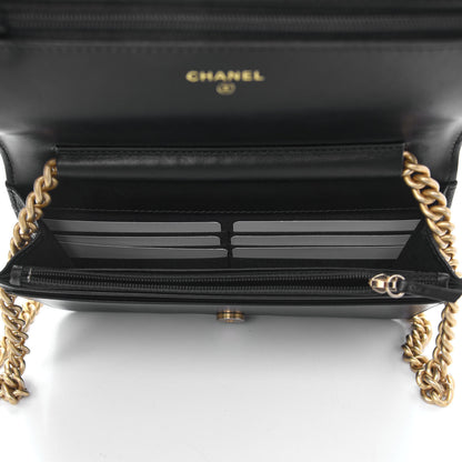 Chanel Caviar Quilted Boy Wallet On Chain WOC Black 5 of 9