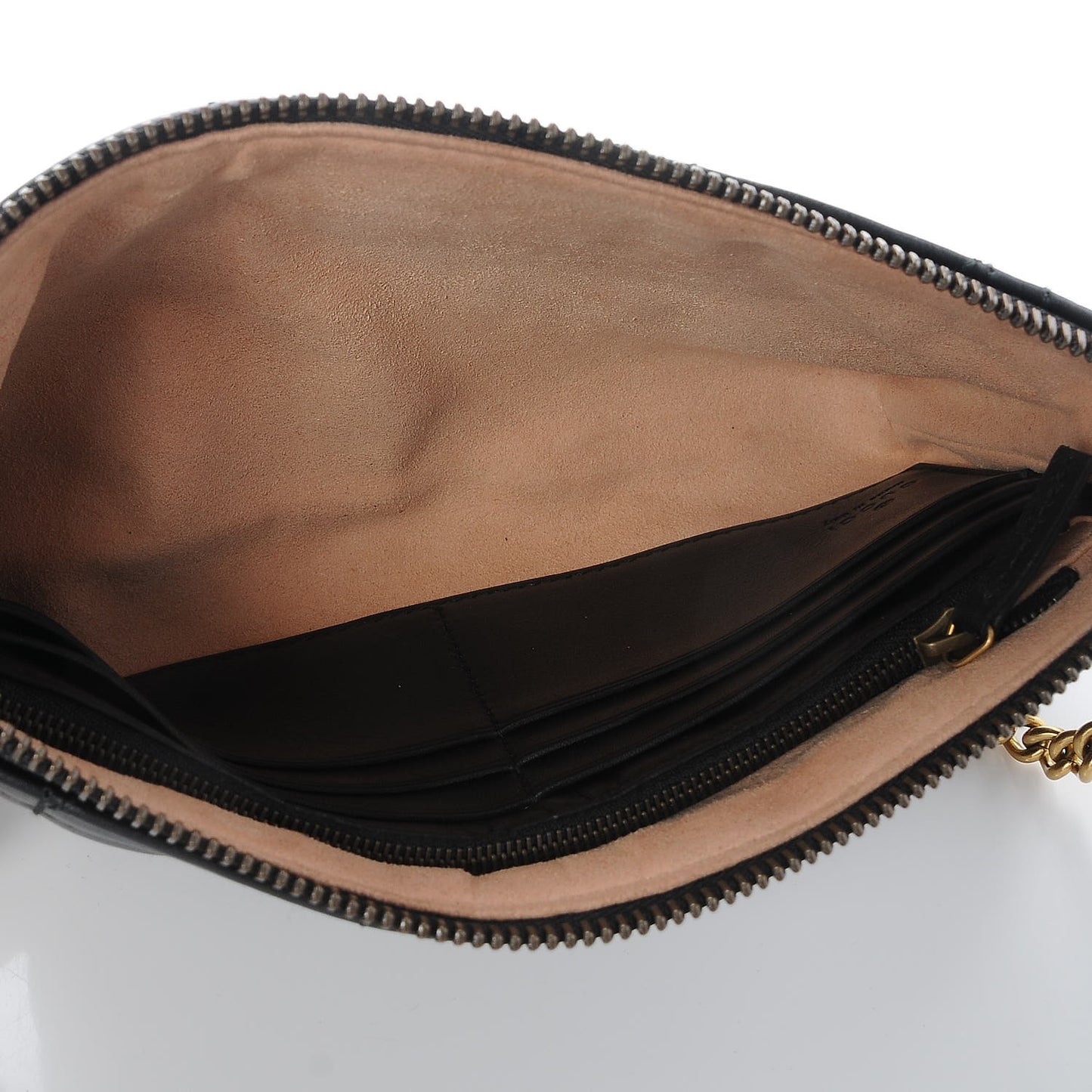 Calfskin Matelasse Mini Pearly GG Marmont Chain Bag Black