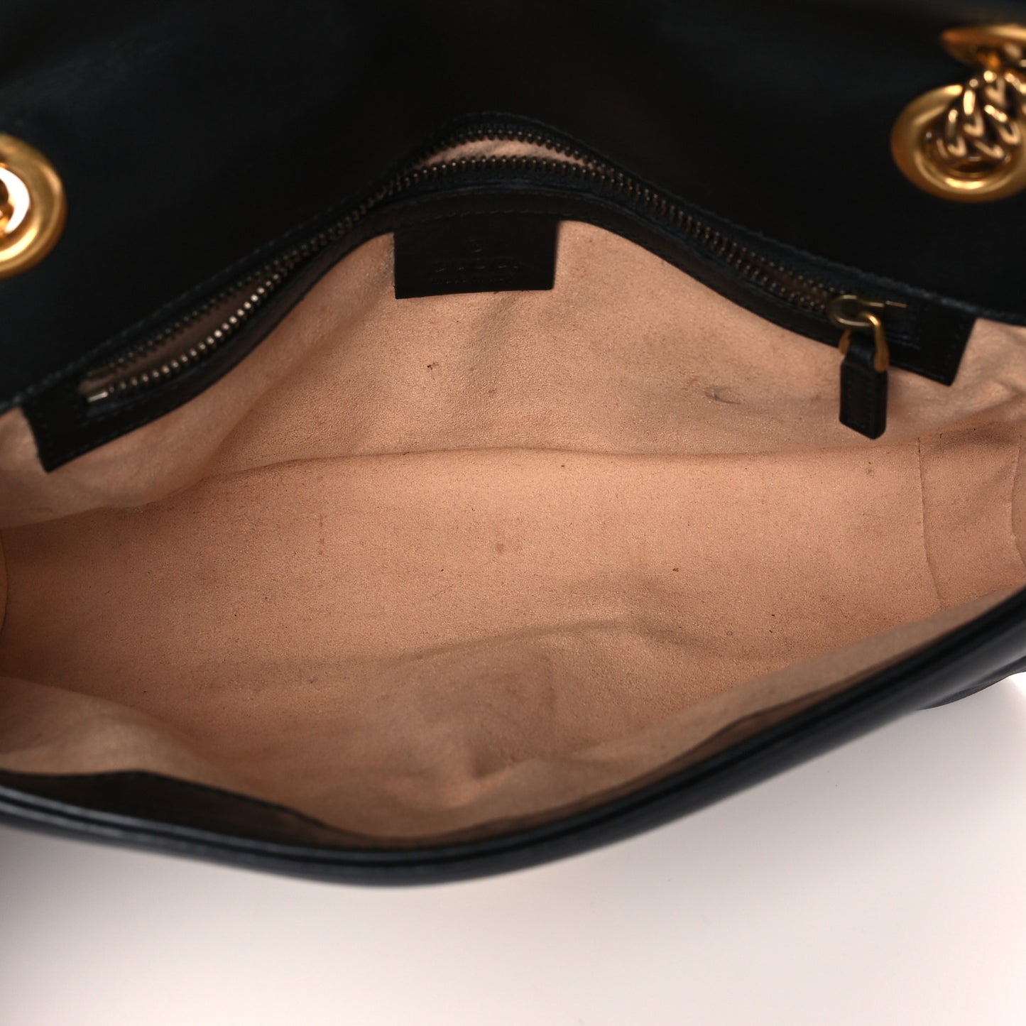 Calfskin Matelasse Small GG Marmont Shoulder Bag Black