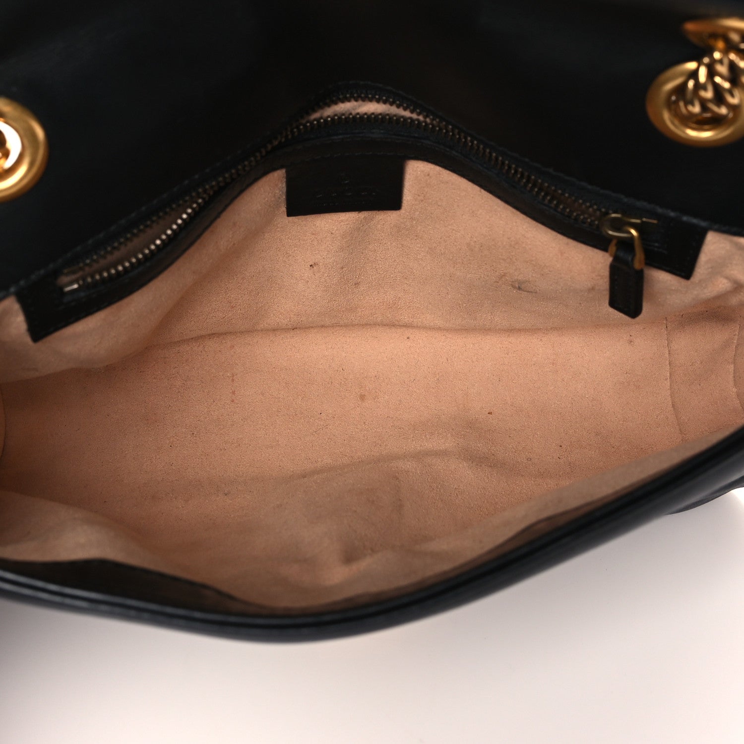 Gucci Calfskin Matelasse Small GG Marmont Shoulder Bag Black 4 of 10