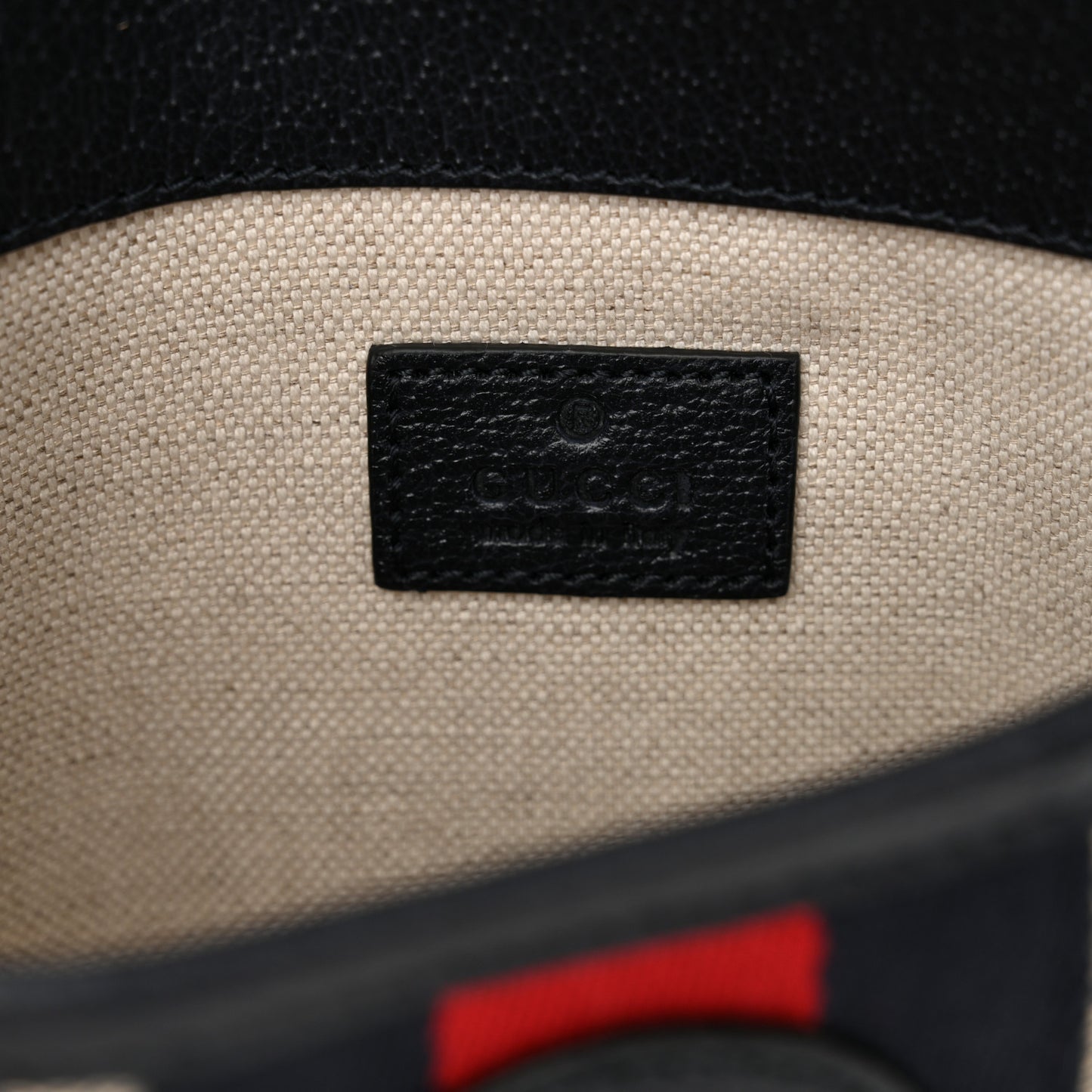 GG Supreme Monogram Web Small Ophidia Belt Bag 90 36 Beige Navy