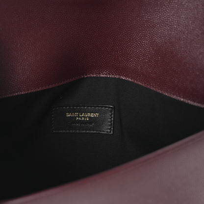 Saint Laurent Grain De Poudre Uptown Pouch Burgundy 6 of 7