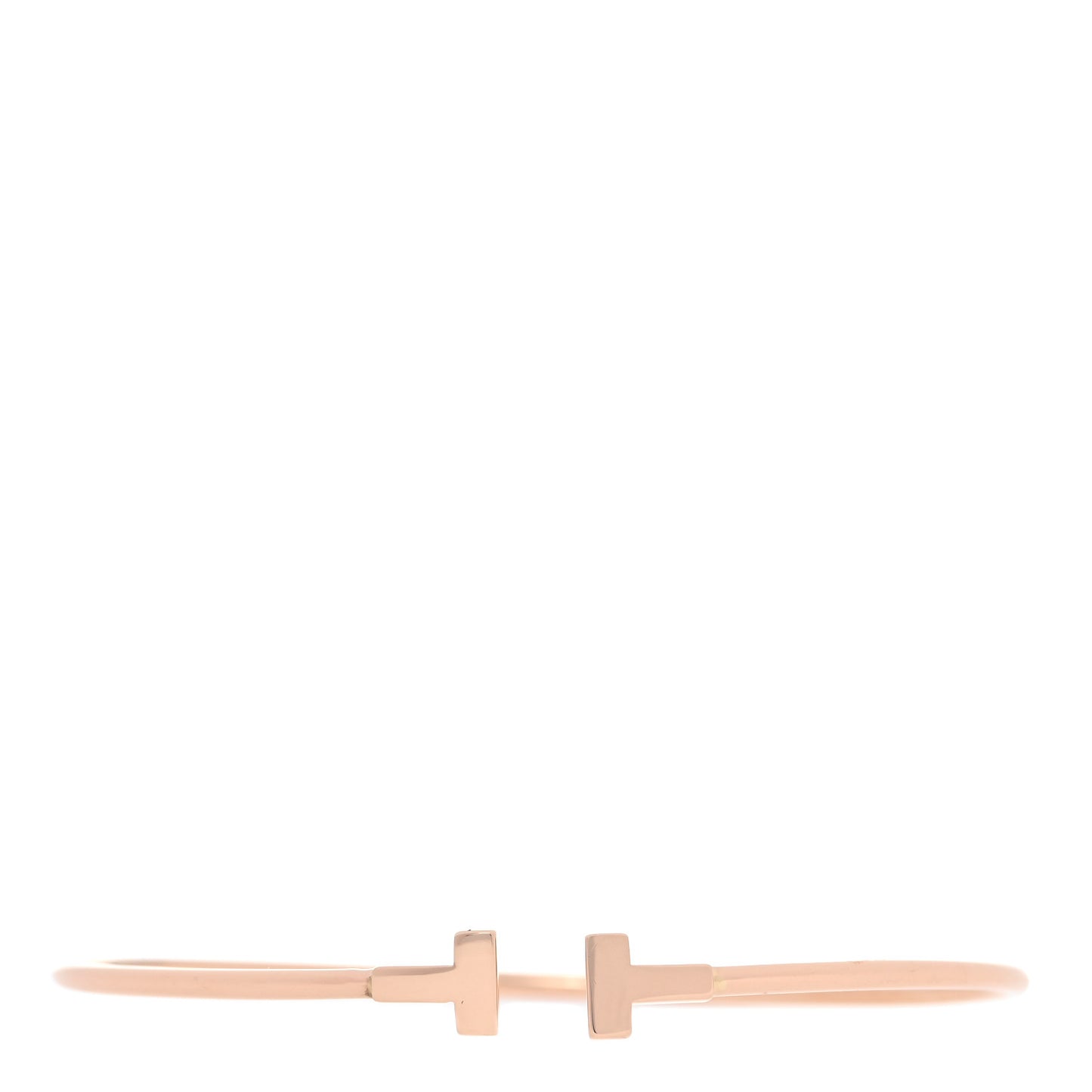 18K Rose Gold Narrow T Wire Bracelet
