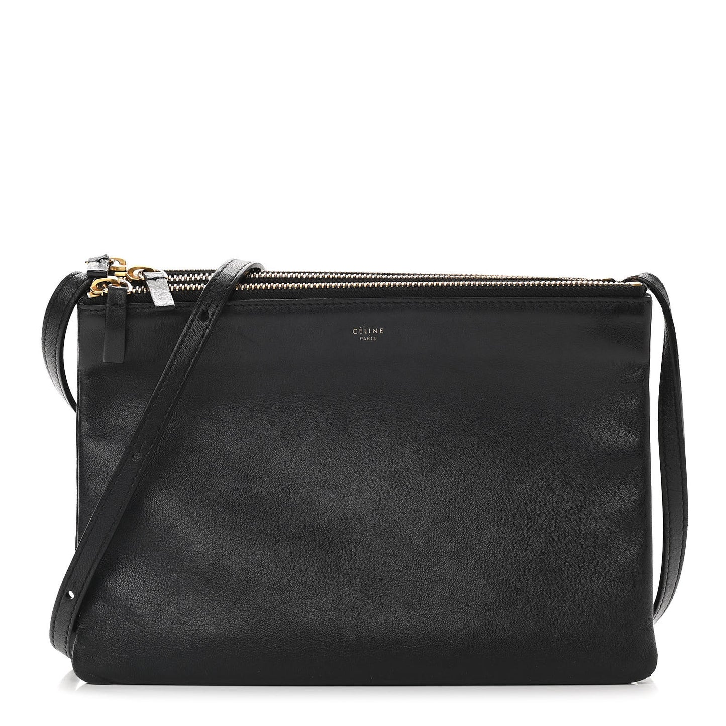 Lambskin Large Trio Crossbody Bag Black