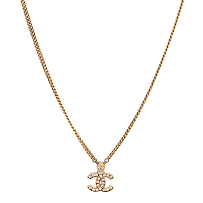 Chanel Crystal CC Necklace Gold 1 of 5