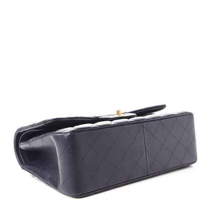 Chanel Caviar Quilted Jumbo Double Flap Navy Blue 4 of 10