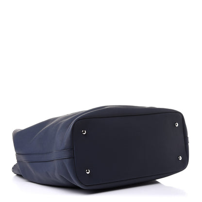 Chanel Grained Calfskin Large Coco Eyelets Shopping Tote Navy 3 of 10
