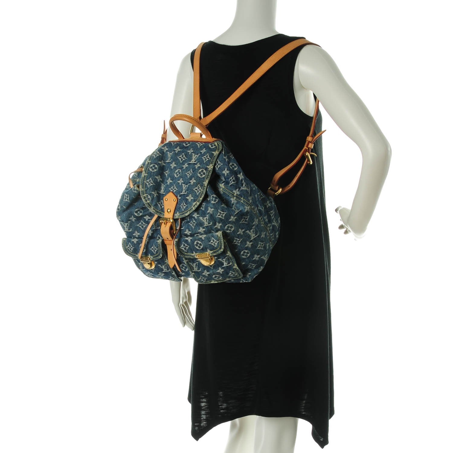 Louis Vuitton Denim Sac a Dos Backpack GM Blue 2 of 8