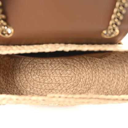 Saint Laurent Raffia Calfskin Mini Manon Natural Brick 5 of 9