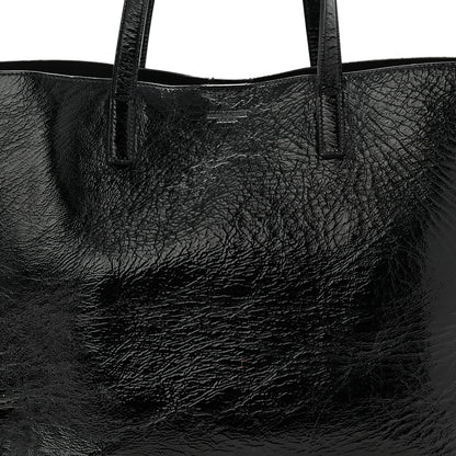 Saint Laurent Patent Calfskin Large Shopping Tote Black 17 of 21