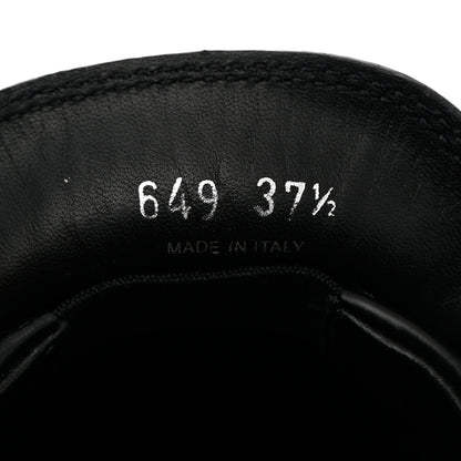 Prada Spazzolato Rois Metal Triangle Logo Monolith 55mm Loafers 37.5 Black 6 of 14