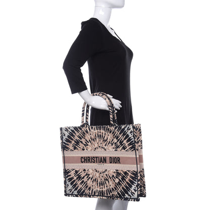 Christian Dior Canvas Embroidered Tie Dye Large Book Tote Multicolor 2 of 10