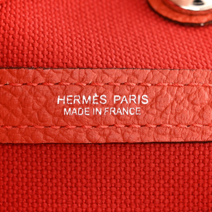 Hermes Toile Officier Negonda Garden Party 30 TPM Rouge Tomate Capucine 6 of 10