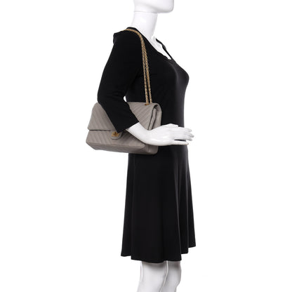 Chanel Calfskin Chevron Quilted 2.55 Reissue 226 Flap Grey 2 of 11