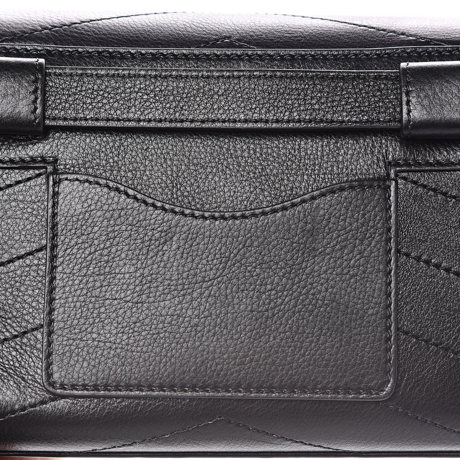 Chanel Calfskin Chevron Stitched Coco Waist Bag Black 10 of 11