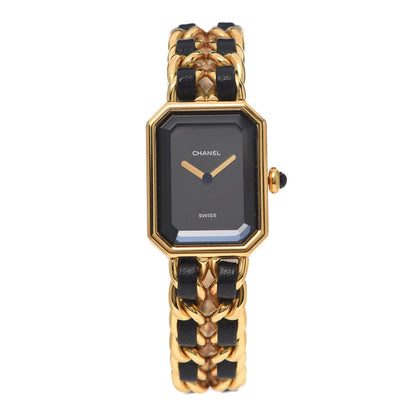 Chanel Stainless Steel Lambskin 20mm Chain Premiere Quartz Watch Gold L 1 of 5