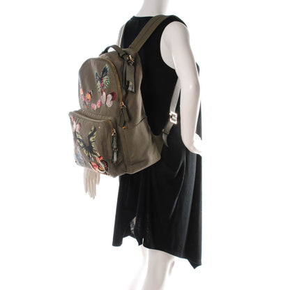 Valentino Garavani Canvas Butterfly Backpack Camo Green 2 of 7