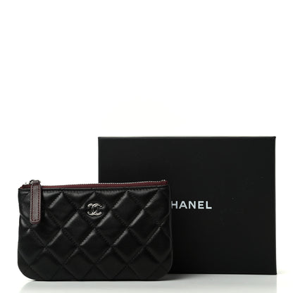 Chanel Lambskin Quilted Small Cosmetic Case Black 7 of 7
