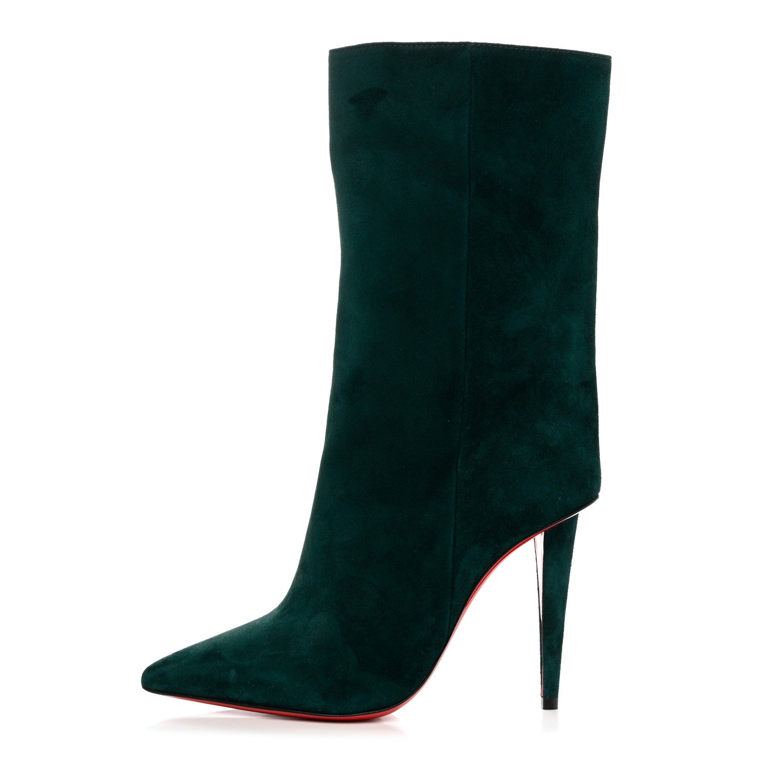 Christian Louboutin Veau Velours Astrilarge 100 Booties 35.5 Green 1 of 8