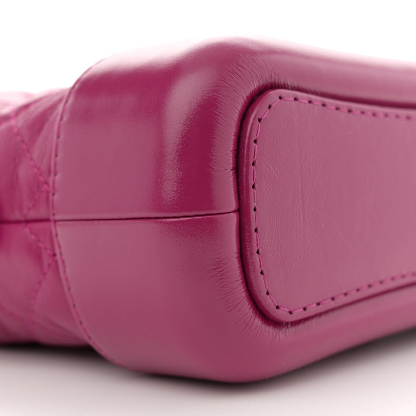 Aged Calfskin Quilted Small Gabrielle Hobo Fuchsia