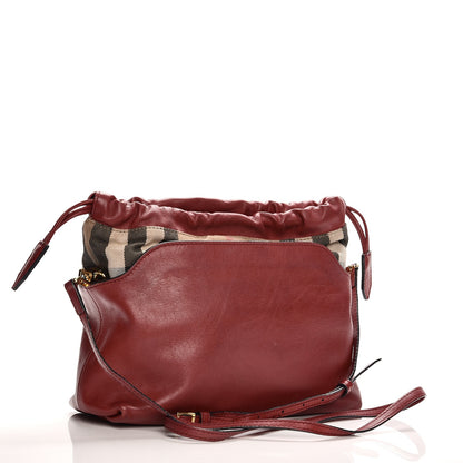 Burberry Calfskin House Check Little Crush Military Red 3 of 14