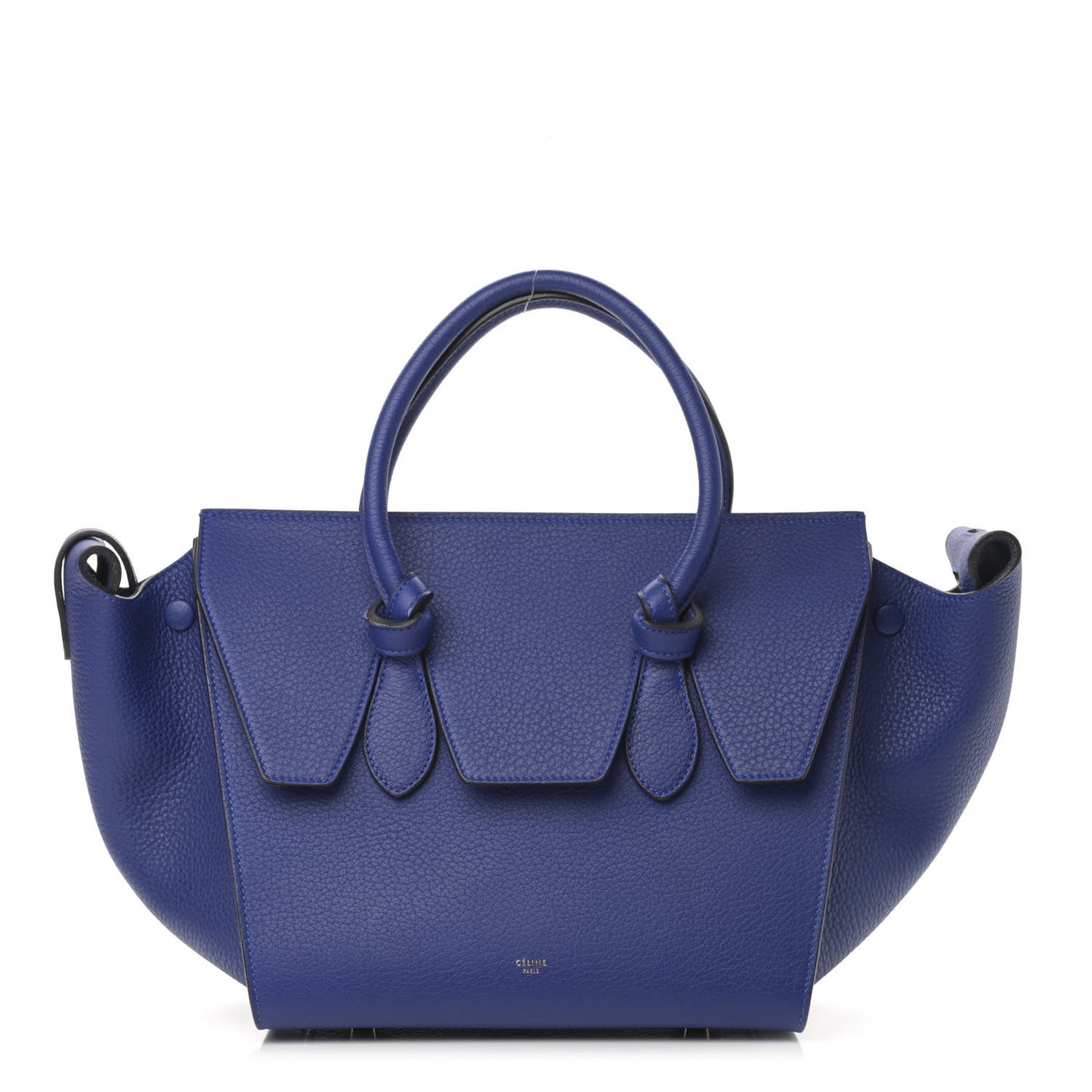 Crisped Calfskin Mini Tie Knot Tote Indigo