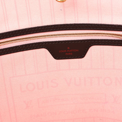 Louis Vuitton Damier Ebene Neo Neverfull MM Rose Ballerine 7 of 13