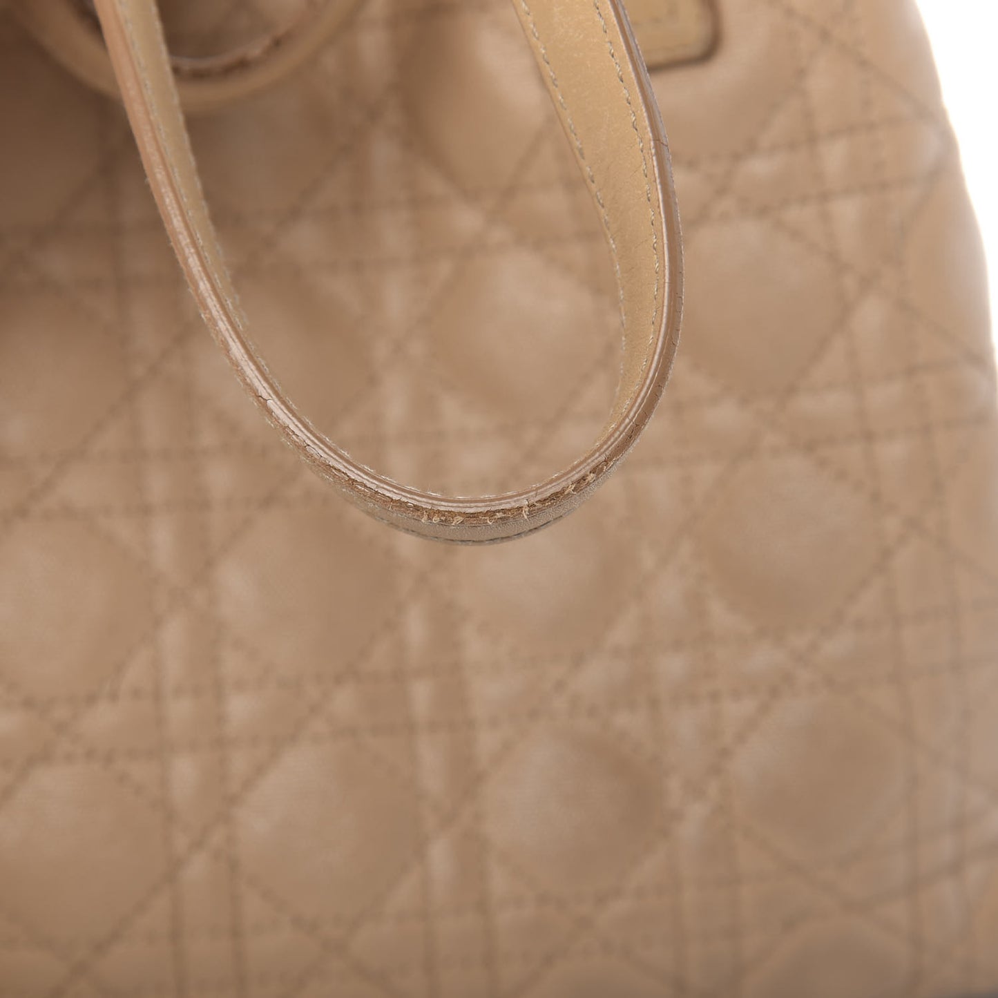 Coated Canvas Cannage Medium Panarea Tote Beige
