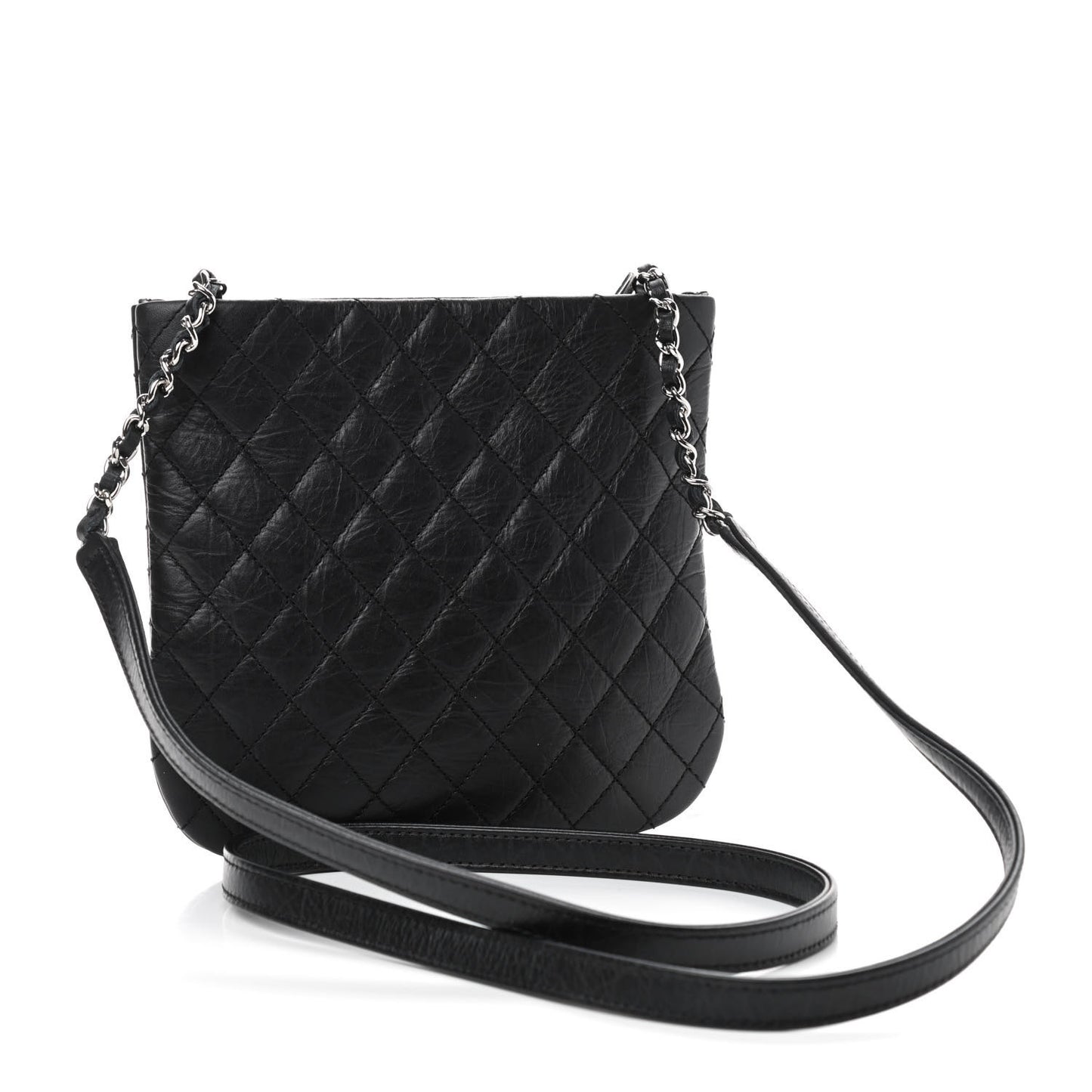 Calfskin Quilted Crossbody Bag Black