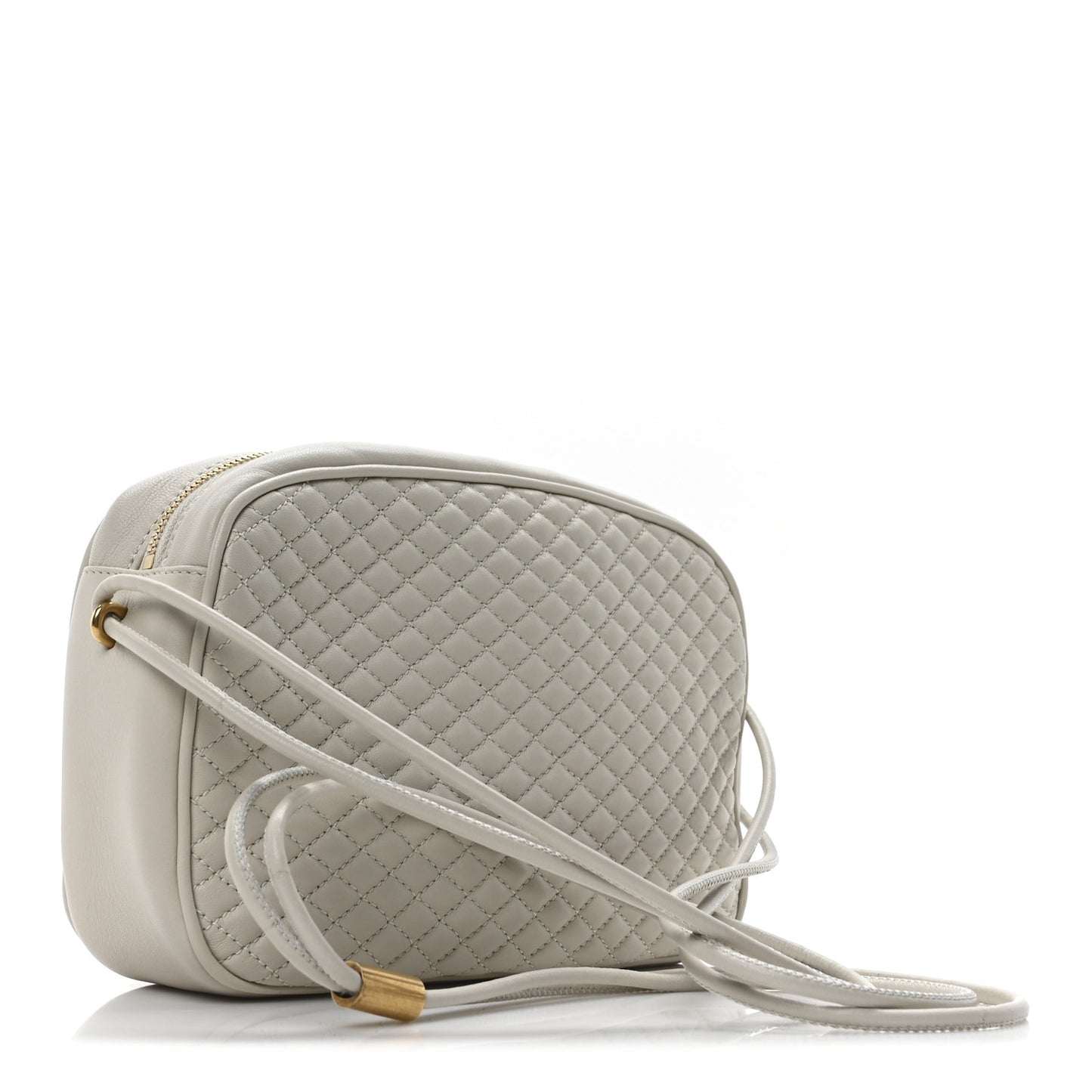Lambskin Quilted Victoire Camera Bag Blanc Vintage