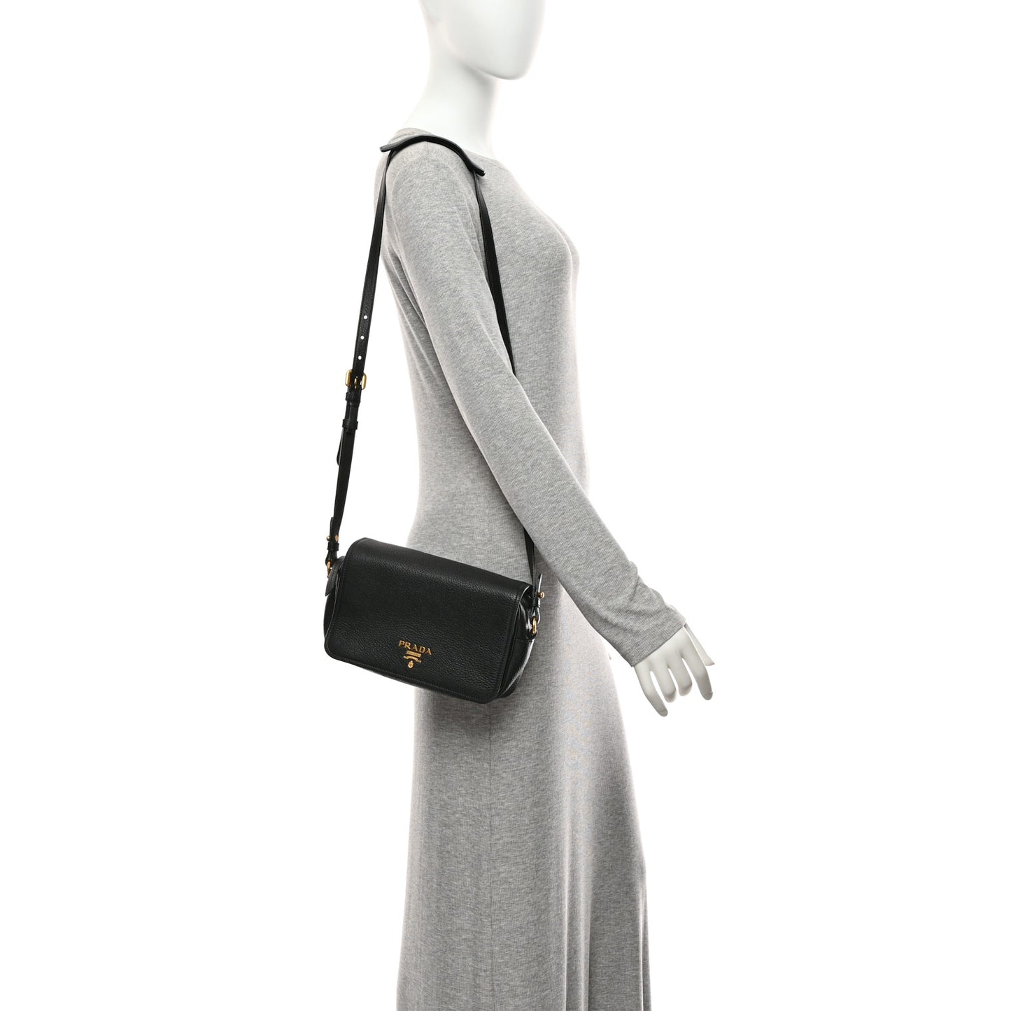 Vitello Phenix Crossbody Bag Black