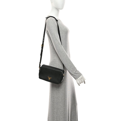 Prada Vitello Phenix Crossbody Bag Black 2 of 10