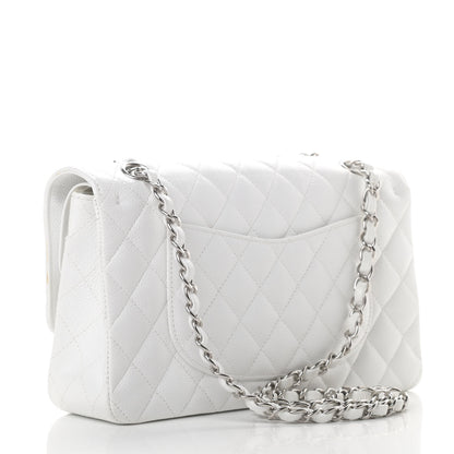 Chanel Caviar Quilted Medium Double Flap White 3 of 13