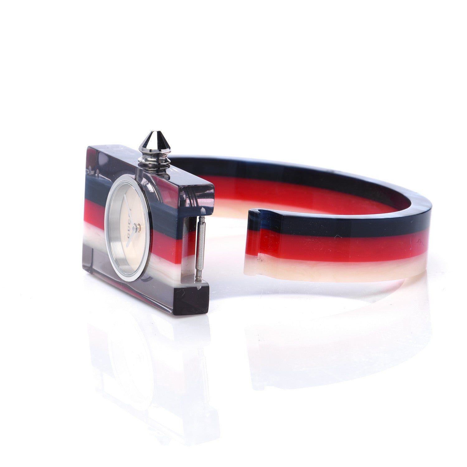 Gucci Stainless Steel Plexiglass Mother of Pearl 24mm Quartz Watch 4 of 5