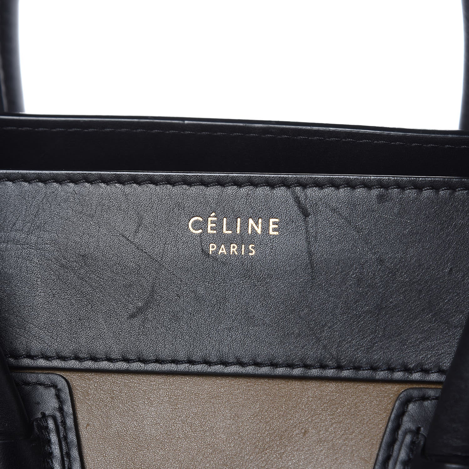 Celine Satin Calfskin Suede Mini Tri-Color Luggage Beige 8 of 21