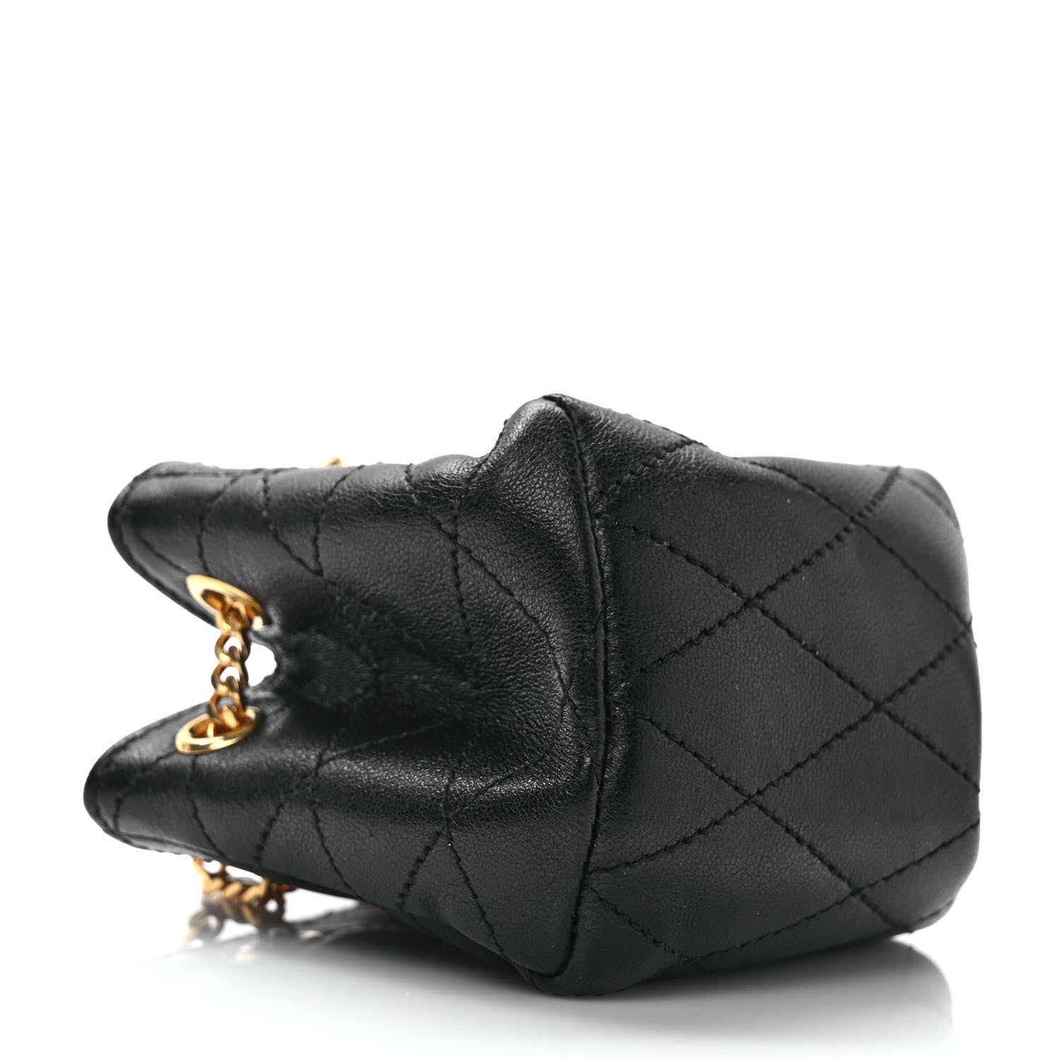 Saint Laurent Lambskin Quilted Baby Bucket Bag Black 4 of 9