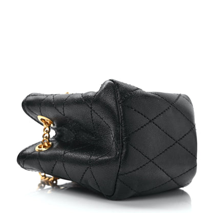 Saint Laurent Lambskin Quilted Baby Bucket Bag Black 4 of 9