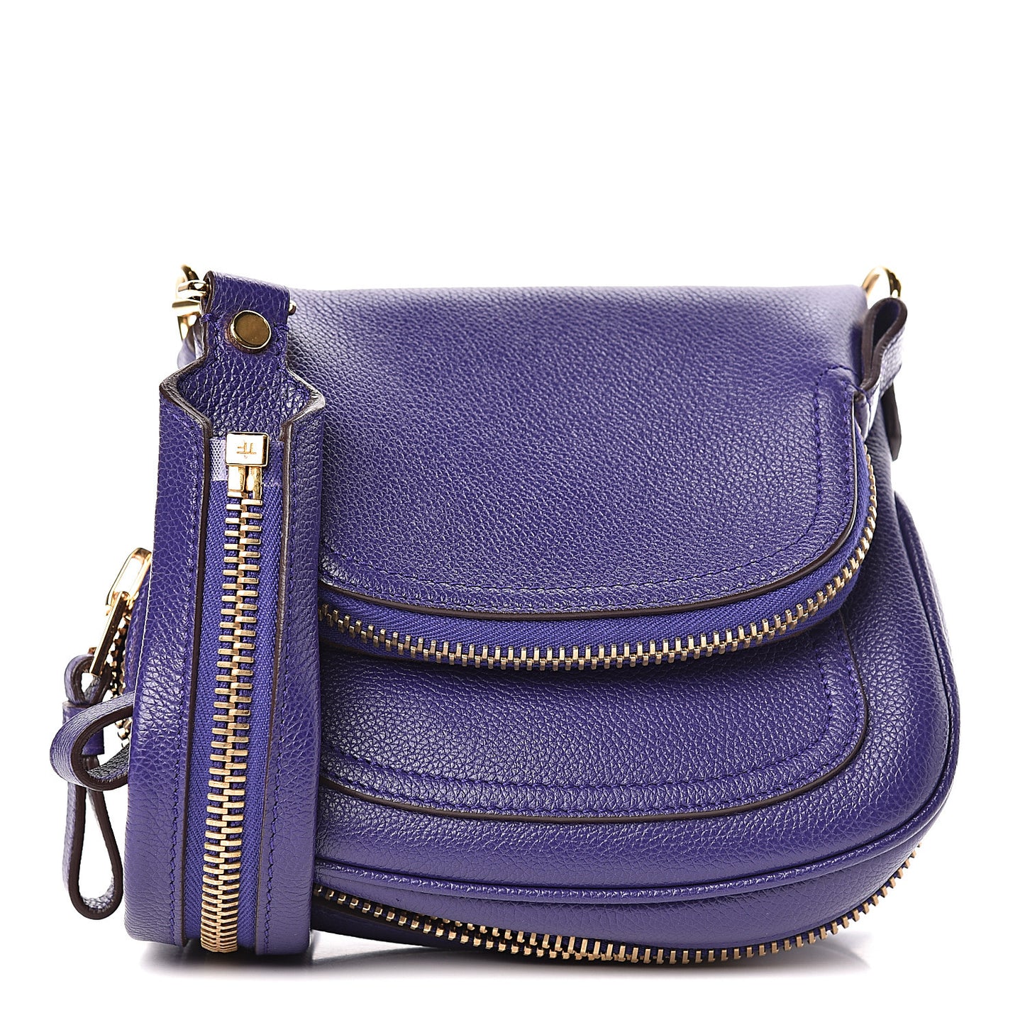 Calfskin Mini Jennifer Crossbody Bag Violet Blue