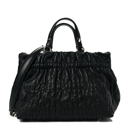 Christian Dior Gaufre Lambskin Cannage Delices Tote Black 1 of 6