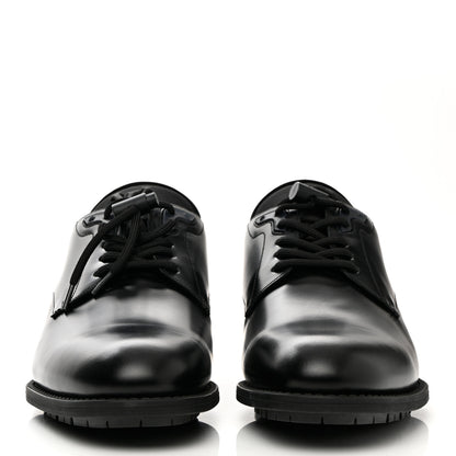 Louis Vuitton Calfskin Mens Formal Derby Shoes 8 Black 2 of 10