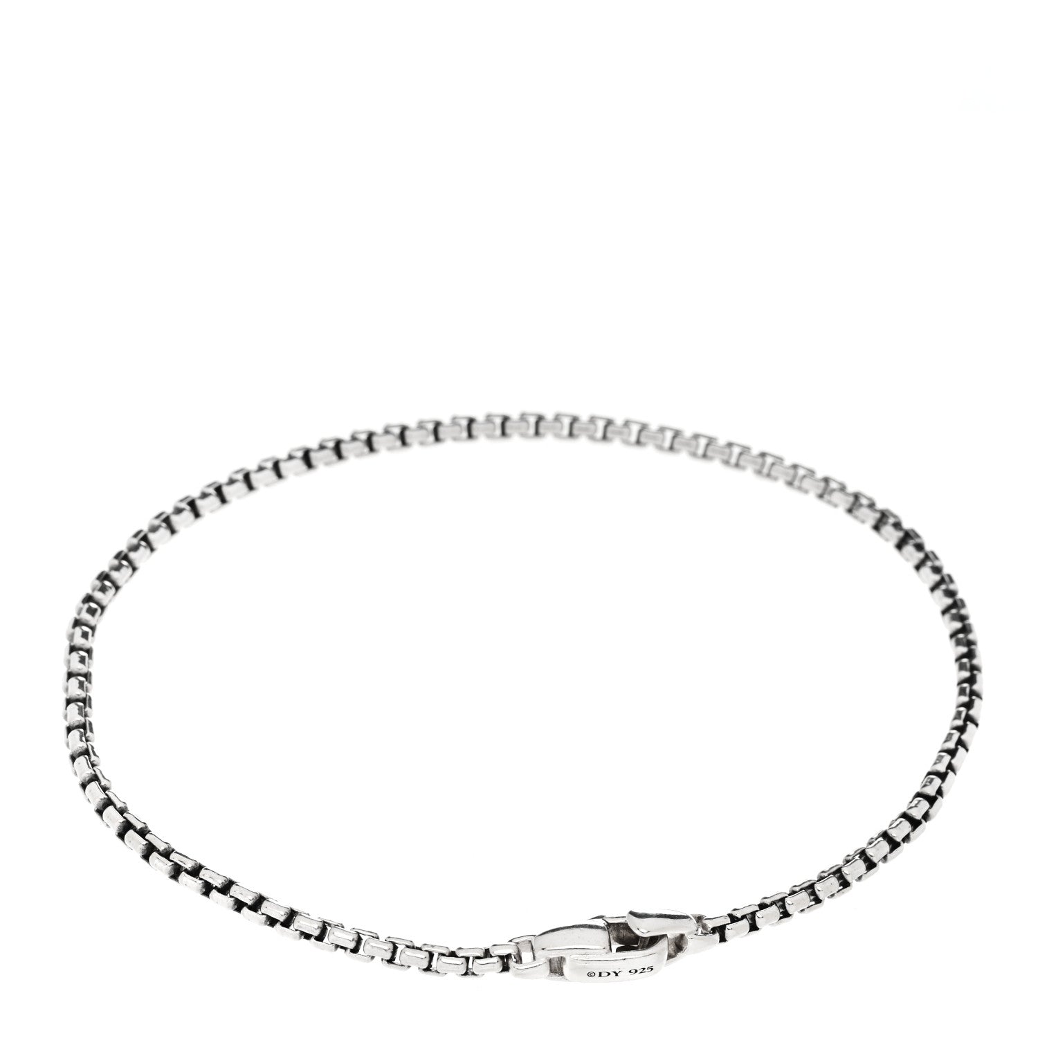 David Yurman Sterling Silver 2.7mm Box Chain Bracelet 2 of 3