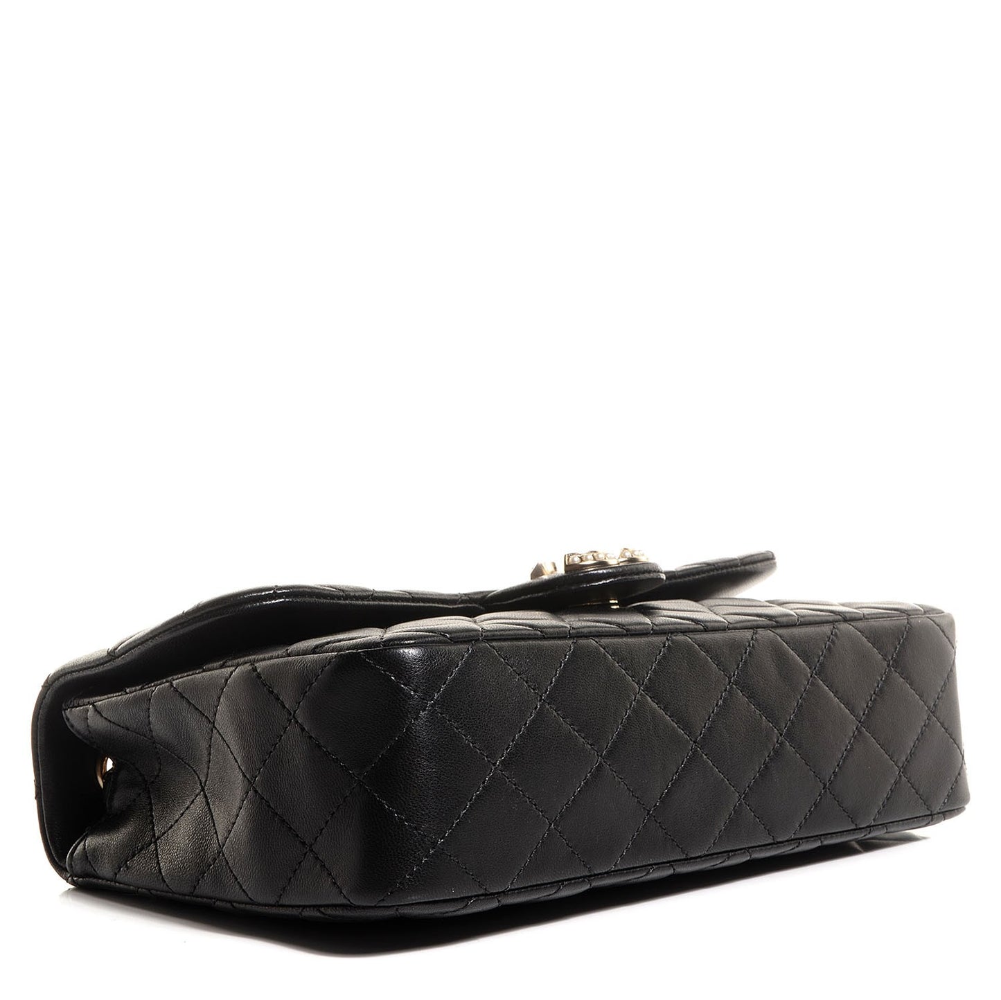 Lambskin Medium Westminster Pearl Flap Black
