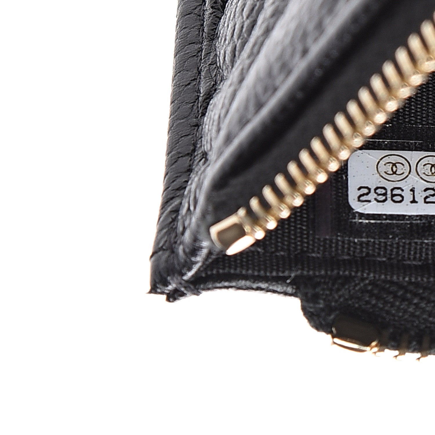 Chanel Caviar Camellia Embossed Classic Flat Wallet Pouch Black 6 of 7