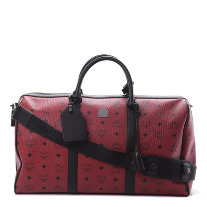 MCM Visetos Medium Traveler Weekender Bag Ruby Red 1 of 9