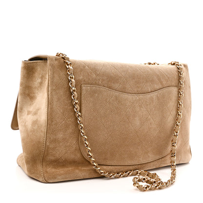 Chanel Suede Calfskin Souplissimo Maxi Flap Dark Beige 3 of 10